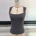 thumbnail image 5 of Besolor Womens Tank Tops Square Neck Sleeveless Comfy Basic Layer Tees Cami Summer Comfy Slim Bottom Tanks, 5 of 7