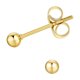 thumbnail image 3 of Juego de pendientes de acero inoxidable con bola redonda chapada en oro, 3 of 4