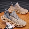 thumbnail image 5 of PLERISE Men's Breathable Woven Sneakers, Lightweight Comfortable Running Shoes with Supportive Sole for Walking, Hiking, Gym, and Everyday Casual Wear, 5 of 9