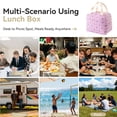 thumbnail image 4 of Lomyolo Cute Lunch Bag for Women Men - Large 9.8L Insulated Corduroy Lunch Tote Bag, Thermal Leak Resistant Lunch Cooler for Work, Travel, Picnic, Beach, Ideal Gift for Back to School, 4 of 6