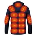 thumbnail image 5 of WREESH Heated Jacket for Men Casual Solid Zipper Four Control 21 Heat Zones Heating Vest Usb Charging Vest Long Sleeve Hooded Outwear Blue, 5 of 7
