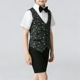 thumbnail image 7 of Miluxas Boy Suits Slim Fit Tuxedo for Boys Sequin Suit Set for Kids formal Wedding Party Outfit Black 7-8 Years, 7 of 7