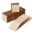thumbnail image 3 of MRLESS 75pcs Wood Squares DIY Painting Cutouts Square Wooden Craft Blocks Wooden Slices for DIY Projects Unfinished Wood Slices, 3 of 8