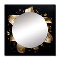 thumbnail image 2 of Designart "Gilded Lily Blossom Glamour On Black VIII" Lily Square Mirror For Wall Decor - Large Gold Square Printed Wall Mirror Art - Square Modern Mirror - Wall Mounted Square Large Mirror, 2 of 5