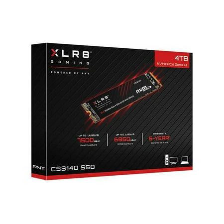 PNY - XLR8 CS3140 4TB M.2 NVMe PCle Gen 4 x4 Internal Solid State Drive