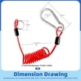 thumbnail image 2 of shiyou-Glarks 4FT Breakaway Trailer Cable Trailer Brake Cable Stainless Steel Spring Towing Coiled Wire Safety Cables Strap Ground Clip for RV Towing Trailer Emergency, 2 of 4