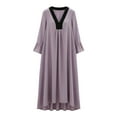 thumbnail image 6 of Fewfanhot Athletic Dress for Women Long Sleeve Nightgown Full Length Sleepwear Long Sleepshirts Sleep Dress, 6 of 8