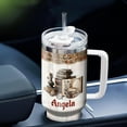 thumbnail image 6 of Personalized Give Me Coffee To Get Me Started And Jesus Tumbler 40oz with lids Custom Name Stainless Steel Tumblers Birthday Christmas Gifts for Coffee Lovers Women Men, 6 of 6
