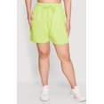 thumbnail image 3 of Women's Plus Size Drawstring High Waisted French Terry Shorts, 3 of 4