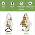 thumbnail image 6 of Fotbe Gnome Holding A Pumpkin Print Small Dog Sweater Hoodies Pet Grey Hooded Soft Fleece Sweatshirts with Pocket Fall Winter Puppy Cat Sweaters Warm Clothes-Large, 6 of 7