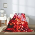 thumbnail image 2 of Throw Blanket for Couch Sofa and Bed, Autumn Maple Leaves Super Soft Plush Throw Blanket, Fuzzy Cuteness Comfy Warm Washable Flannel Blanket & Throws for All Season 50"x40", 2 of 5