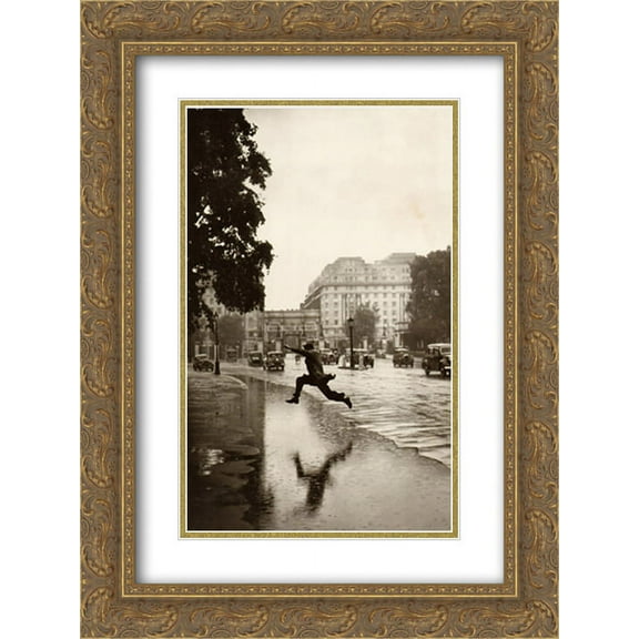 Leap Of Faith 2x Matted 16x20 Gold Ornate Framed Art Print by J. A. Hampton