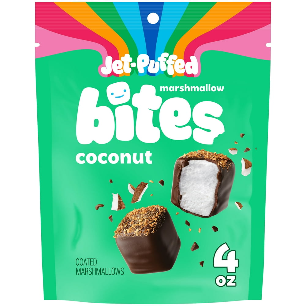 JetPuffed Marshmallow Bites Coconut Artificially Flavored Coated