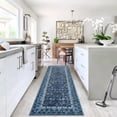 thumbnail image 7 of Washable Rug Runner Vintage Rug Traditional Rug Non-Slip Grey Runner Rugs with Rubber Backing Low-Pile Ultra-Soft Distressed Rug for Kitchen Bedroom 2x6/5x7/6x9/8x10/9x12, 7 of 7