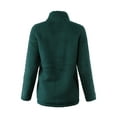 thumbnail image 3 of A2Y Women's Soft Sherpa Front Zipper Side Pockets Jackets Huntergreen XL, 3 of 3