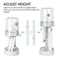 thumbnail image 4 of DODAMOUR Height Adjustable Toothbrush Holder for Bathroom, Toothbrush Holder Stand with Tooth Brush Cup, Compatible with Conventional, Electric Toothbrushes, Toothpaste Storage (White), 4 of 7
