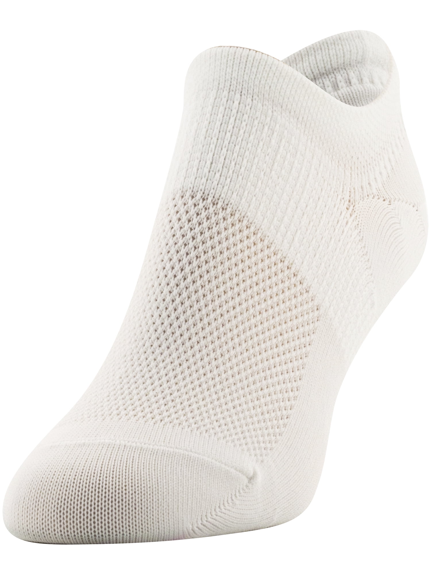 PEDS Women's All Day Active Nylon Invisible Socks Assorted, 6 Pairs, Sizes 5-10