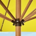 thumbnail image 3 of Best Choice Products 9ft Deep Square Solar LED Lighted Patio Umbrella w/ Woodgrain Pattern, UV-Resistant - Yellow, 3 of 8