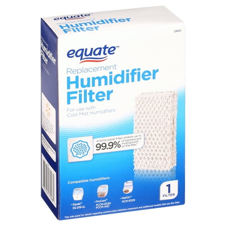 Equate Replacement Humidifier Filter, For Use with Equate Invisible Cool Mist Humidifier, 1 Count