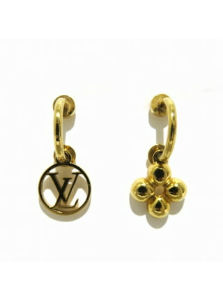 Authenticated Used LOUIS VUITTON Louis Vuitton Bookle Dreille Blooming  Earrings Gold M64859 LV Circle Monogram Flower 