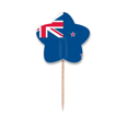 thumbnail image 1 of New Zealand national flag Oceania país símbolo Mark patron Selección de pastelitos Star lable Flag en palillos de dientes, 1 of 3