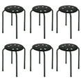 thumbnail image 5 of Gymax Set of 6 Portable Plastic Stack Stools 17.5" Height Backless Classroom Seating, 5 of 10