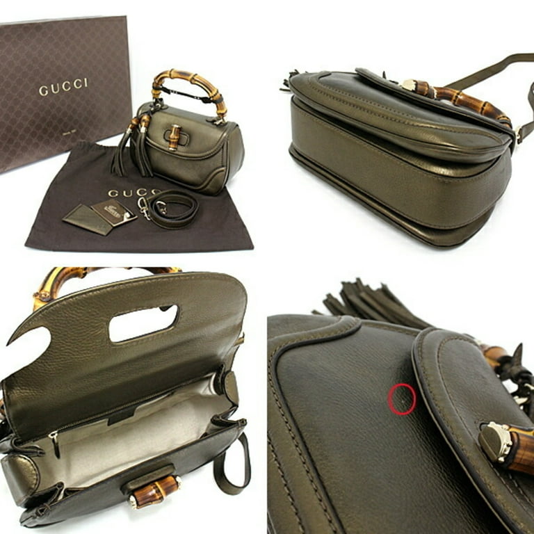 Gucci, Bags, Vintage Gucci Brown Leather Monogram Evening Y2k 9s Shoulder  Bag