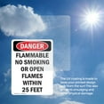thumbnail image 6 of (2 Pack) Flammable No Smoking Or Open Flames OSHA Danger Sign, 6 of 7