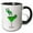 Black/White, variant on 3drose, Funny Green Frog Leaping into Margarita Glass, 11oz Two-tone Blue Mug