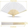 thumbnail image 2 of Wedding Fan, Hand Fan, 12 Pcs White Wedding Paper Fan, Decorative Fan, Wedding, 2 of 5