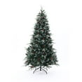 thumbnail image 1 of LuxenHome WHAP1652 7 Pi Pré-Éclairé A Mené l'Arbre de Noël Artificiel de Pin Plein avec des Pommes de Pin et des Baies Rouges de Houx, 1 of 1