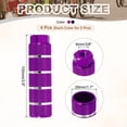 thumbnail image 2 of Uxcell 4 Pack Aluminum Alloy Bike Pegs Anti-Skid Fit 3/8 inch with Stripe Purple Black, 2 of 7