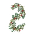 thumbnail image 3 of GROWTH TANK Guirlande de Noël avec Baies Rouges Pin Artificiel pour Maison Escaliers Cheminée Style A, 3 of 9