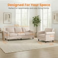 thumbnail image 4 of Puremind 2 Piece Sofa Set for Living Room, Linen Sectional Sofa and Armchair Furniture Sets for Apartment/Small Spaces, Beige, 4 of 7