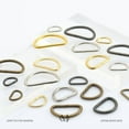 thumbnail image 6 of 1 1/4 & 1 1/2 Inches D-Ring Findings Metal Non Welded D Rings for Belts Bags Lanyard Leathercraft Avail 4 Colors (1 1/2" x 20 pcs, Antique Brass), 6 of 7