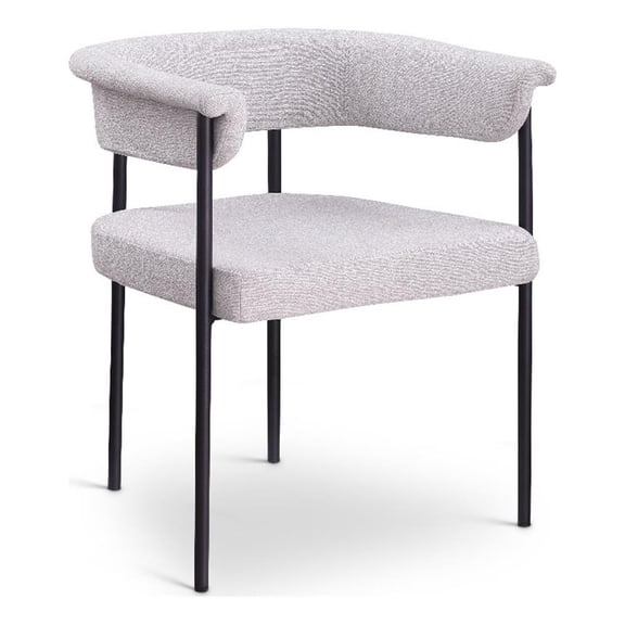 Meridian Furniture Malin Grey Linen Textured Fabric Dining Chair (Set of 2)