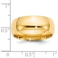 thumbnail image 3 of 14K Yellow Gold 8mm Comfort-Fit Band (Size 12) Made In United States cf080-12, 3 of 5