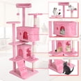 thumbnail image 4 of CL.HPAHKL 70in Cat Tree Tower, Multi-Level Cat Tower Furniture Activity Center with Platform Scratching Posts Stand House Condo and Toy, Cat Condos for Indoor Cats Activity Relaxing, Pink, 4 of 7