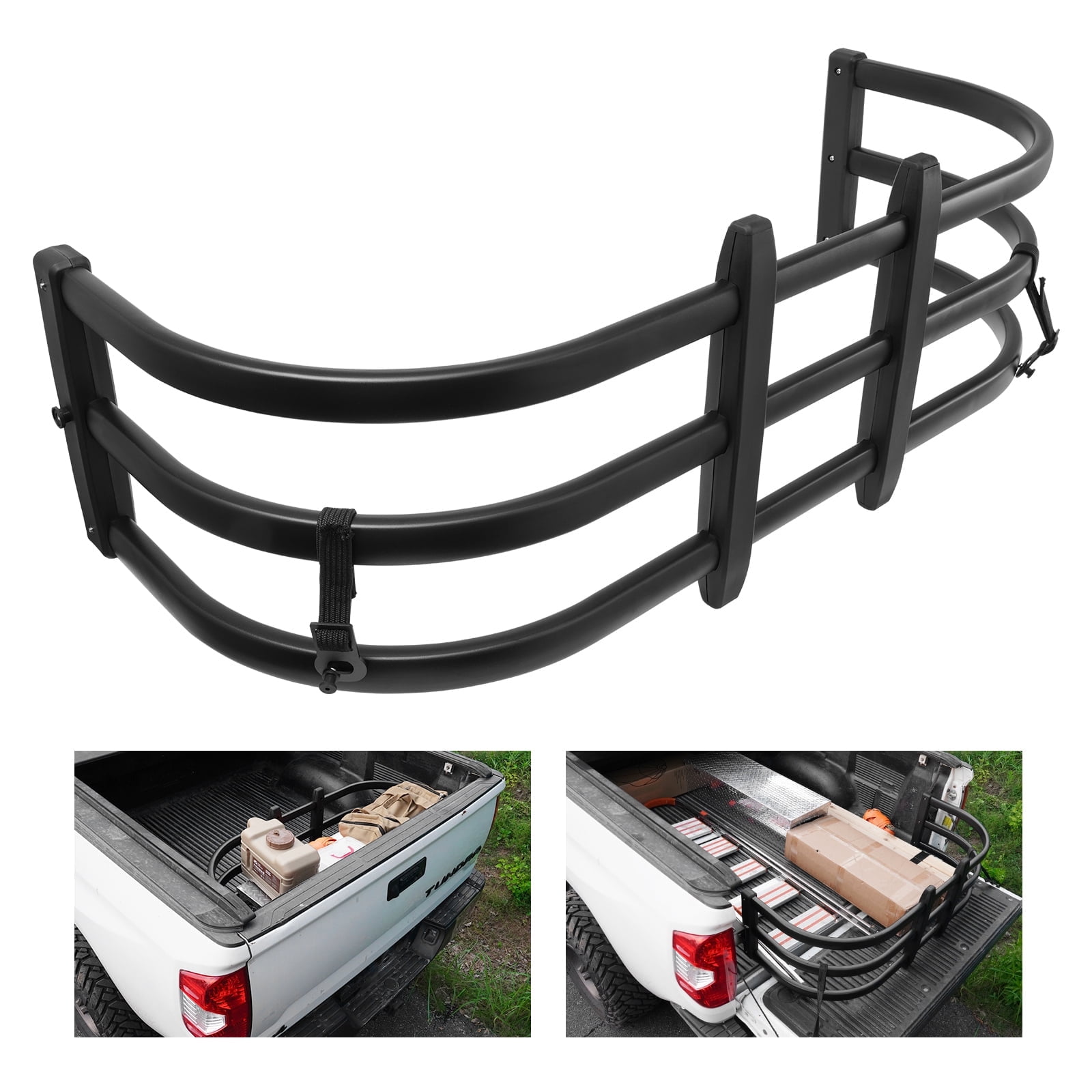 KFFKFF Aluminum Retractable Tailgate Extender, 55.5"-68", Truck Bed Extender, Fits for Ford Super Duty, F150, Dodge Ram 1500/2500/3500, Toyota Tundra, Nissan Titan, Chevrolet Silverado, GMC Sierra