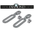 thumbnail image 4 of Double Oval Dangle Earrings in Sterling Silver & Pure Brilliance Zirconia (Platinum Plated), 4 of 7