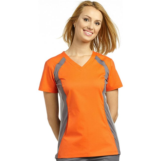 Allure by White Cross Women's V-Neck Side Panel Solid Scrub Top