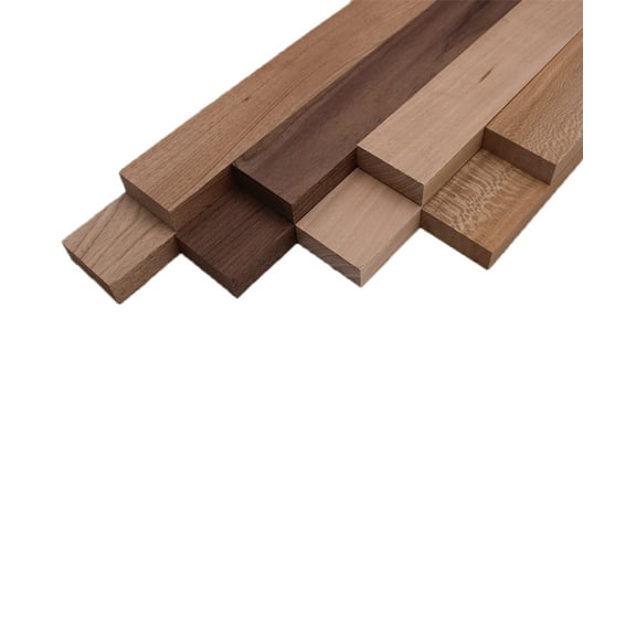 Domestic Exotic Variety Pack - Butternut, Walnut, Grey Elm, Quarter Sawn Sycamore - 3/4" x 2" (8 Pcs)