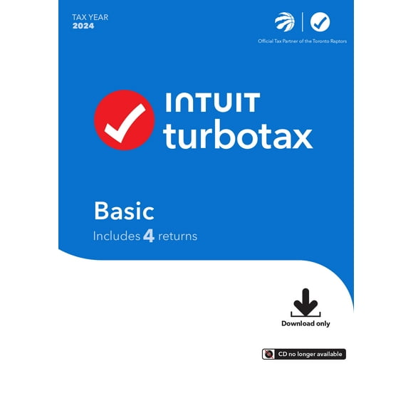 TurboTax Basic 2024 - 4 Returns - English - Windows, Basic 2024