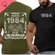 thumbnail image 3 of Camisa de algodón de 40 cumpleaños para hombres, camisetas con estampado de leyendas nacidas en 1984, Vintage de 40 años, pecho izquierdo, espalda completa, 3 of 5
