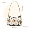 thumbnail image 3 of FORMRS Womens Shoulder Bag with Chain Strap Clutch Purse Cute Tote Handbag, White and Black, 3 of 7