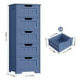 thumbnail image 2 of Homfa Modern Bathroom Cabinet, Free Standing Storage Cabinet with 5 Drawers Organizer Unit for Living Room Bedroom, Blue, 2 of 7