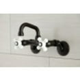 thumbnail image 2 of Kingston Brass KS612ORB Two-Handle Wall Mount Bar Faucet, Oil Rubbed Bronze, 2 of 5