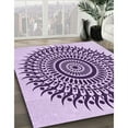 thumbnail image 2 of Ahgly Company Indoor Square Patterned Bright Grape Purple Area Rugs, 7' Square, 2 of 6