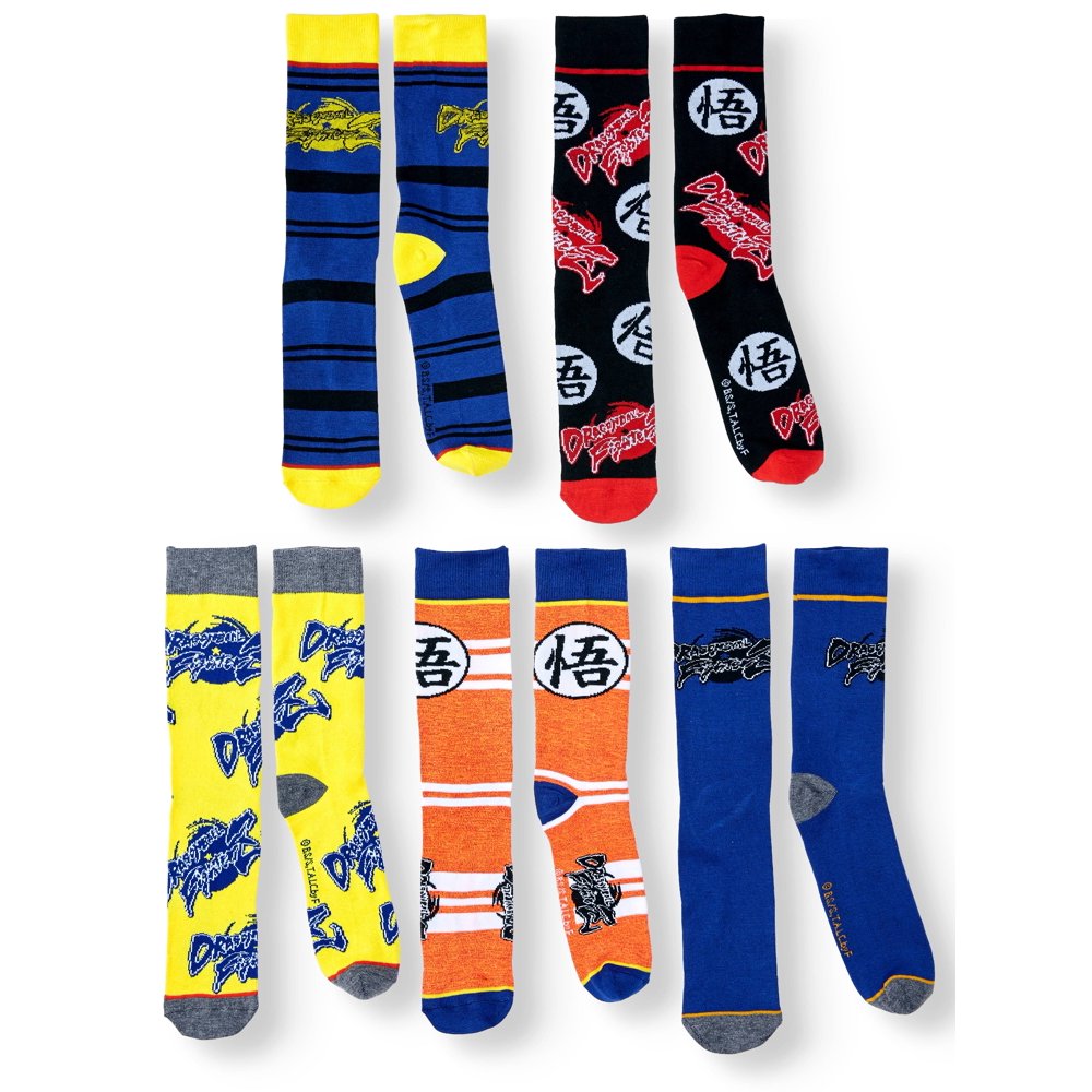 Dragon Ball Z - Men's Dragon Ball FighterZ 5-Pack Socks - Walmart.com