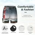 thumbnail image 5 of Lsque Mens Swim Trunks 3d Lighthouse in the Surf Pattern - Bathing Suit Compression Liner - Beach Swim Shorts Swimwear - (S-3XL) - Stretch Quick Dry -X-Large, 5 of 9